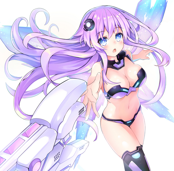 Purple Sister Anime Art, Hyperdimension Neptunia, Neptunia, Nepgear, Purple Sister, Giga-tera