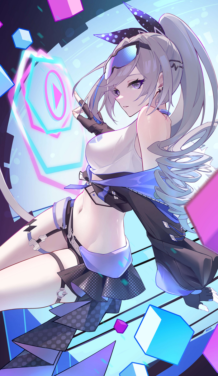 Соблазнительный арт Silver Wolf (Honkai: Star Rail) жопка