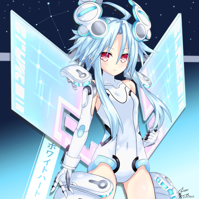 White Heart Anime Art, Hyperdimension Neptunia, Neptunia, Blanc, White Heart