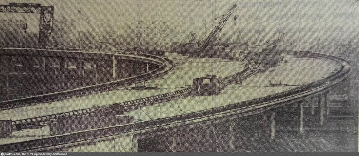 Строительство Рижской эстакады