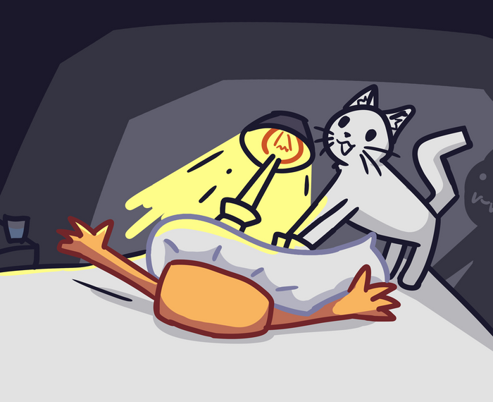 И да, я прекрасно вижу, что делает котик, но посмотрите, КАК он это делает