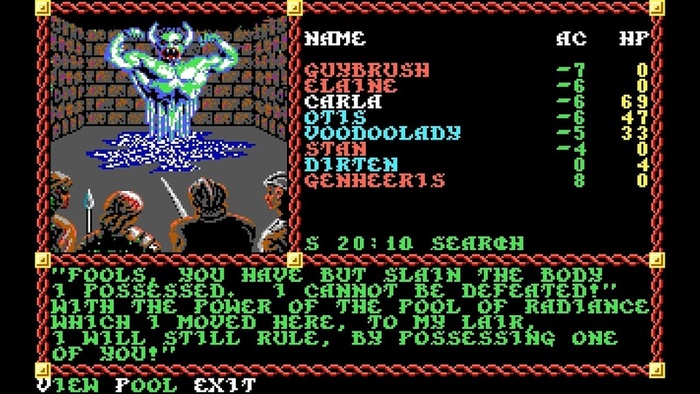 Игра «Pool of Radiance»