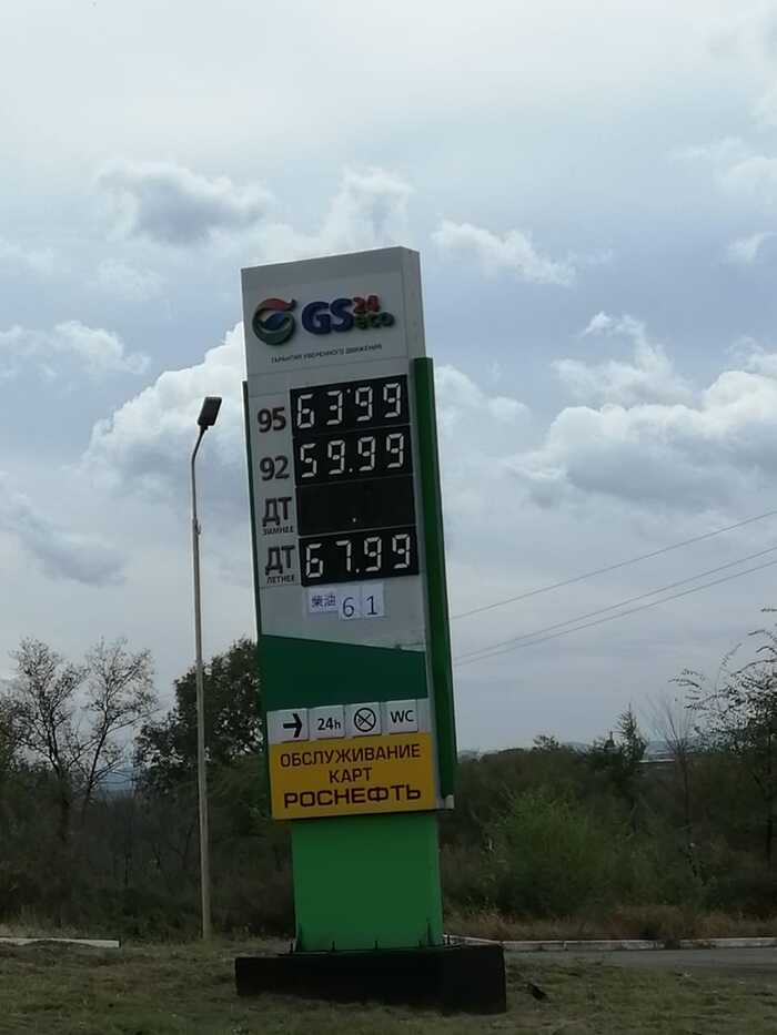 Для китайцев ДТ = 61 руб
для русских ДТ = 67.99 руб