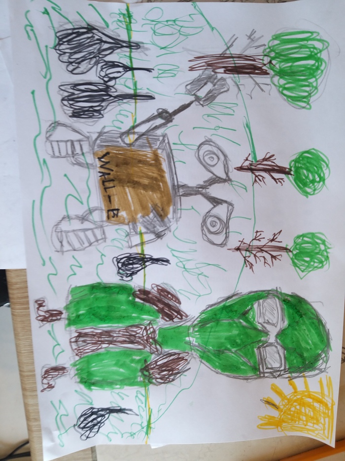 Чистомэн и робот ВАЛЛ-И