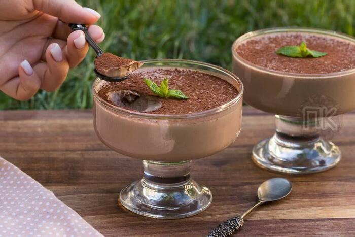 Творожное суфле с кофе и шоколадом