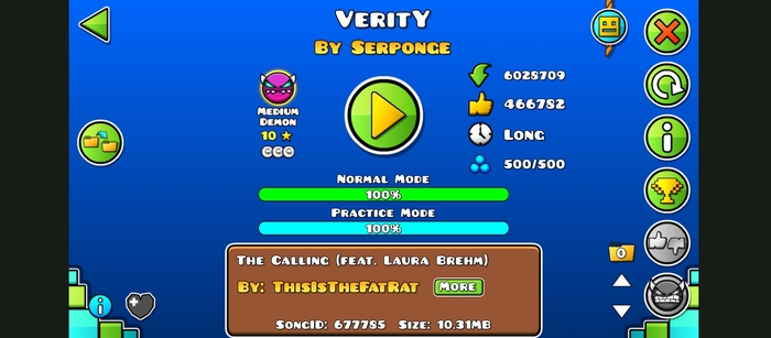   Verity! GG!  40- ! Geometry Dash, , 