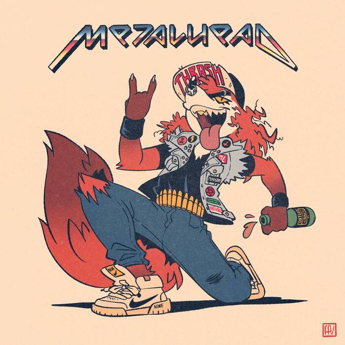 Metalhead  Goth Furry Art, Fox-pop, Furry Fox