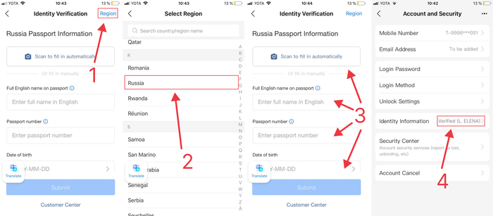 Процесс подтверждения личности
