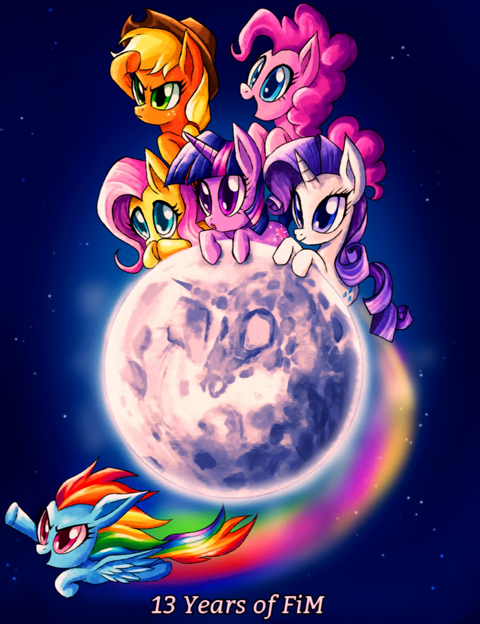 13   My Little Pony, Fluttershy, Twilight Sparkle, Pinkie Pie, Rarity, Rainbow Dash, Applejack, Princess Luna