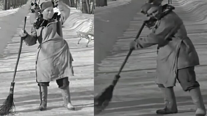 Кадр из фильма "Карандаш на льду"