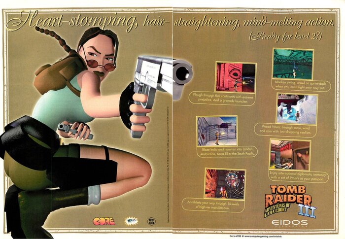 Подборка постеров Tomb raider 3 Компьютерные игры, Постер, Реклама, Ностальгия, Tomb Raider, Лара Крофт, Длиннопост