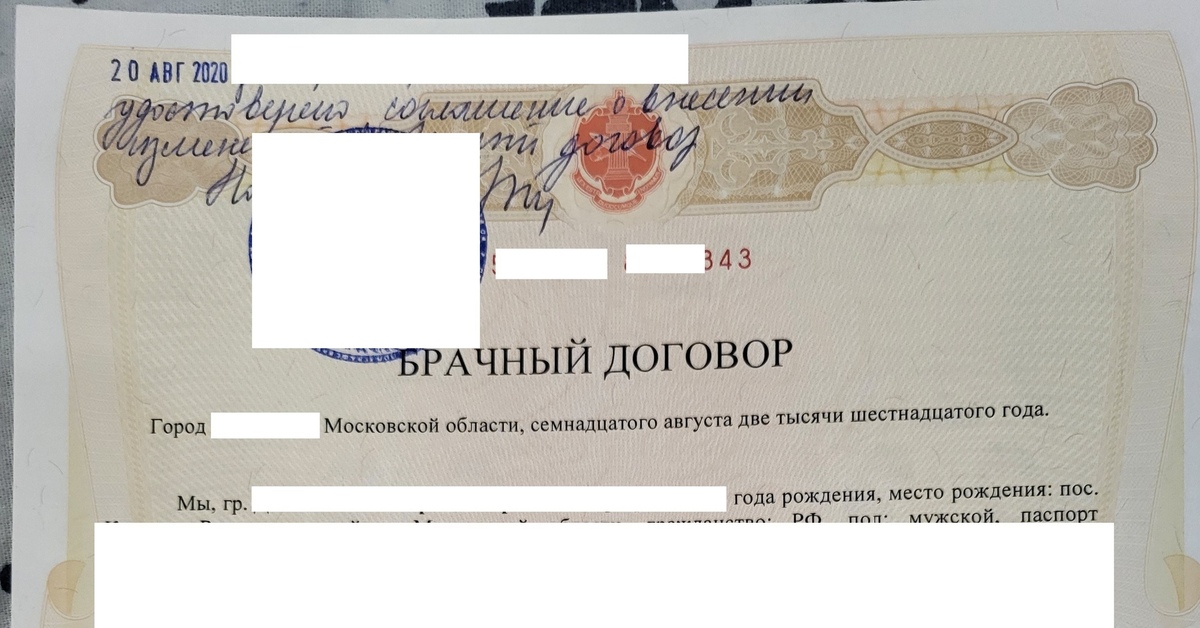 Мой брачный договор с изменениями | Пикабу
