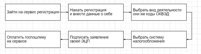 Процесс регистрации ИП через сервис ФНС