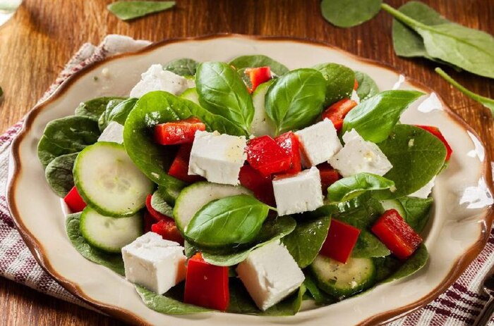 Овощной салат с брынзой