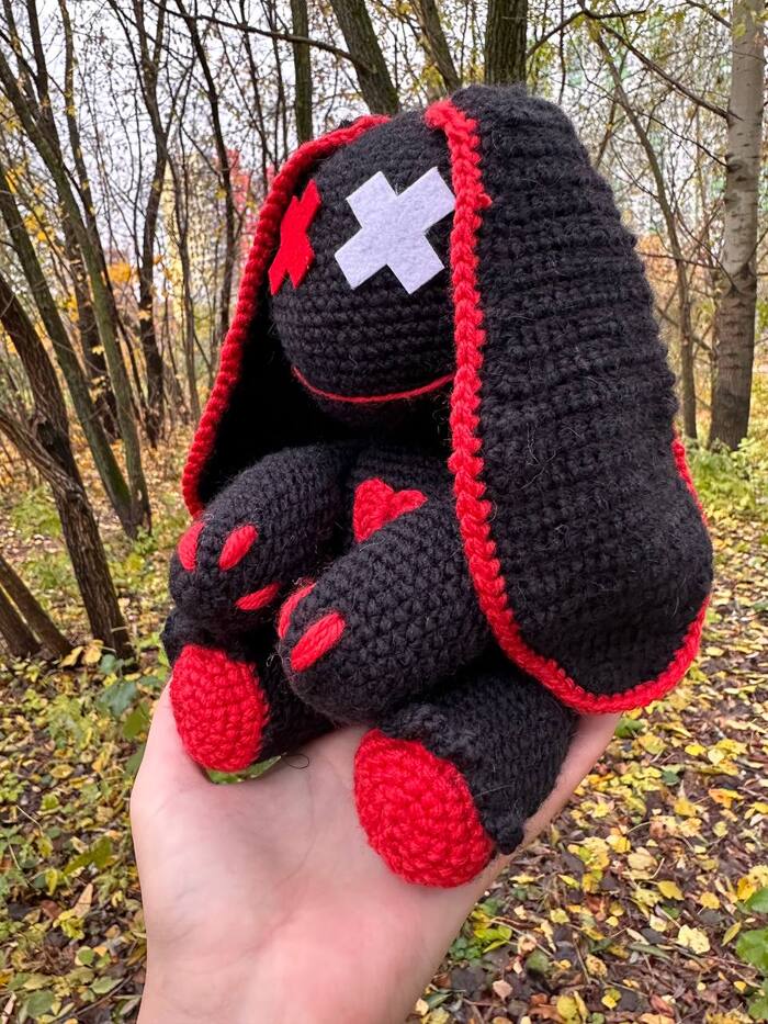 Зайка Вязание, Амигуруми, Вязание крючком, Рукоделие без процесса, Ручная работа, Вязаные игрушки, Авторская игрушка, Своими руками, ВКонтакте, Telegram, Длиннопост, Хэллоуин, Вызов для Рукодельников