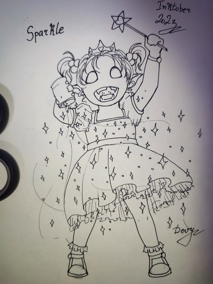 Inktober 2023 28 - Sparkle Inktober, ,  , , , 