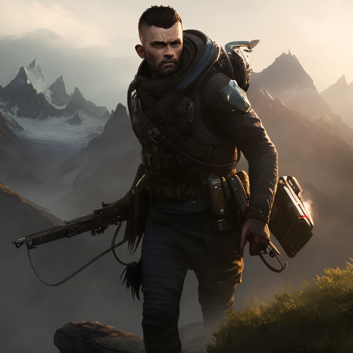 The human feels one's fragility in the mountains