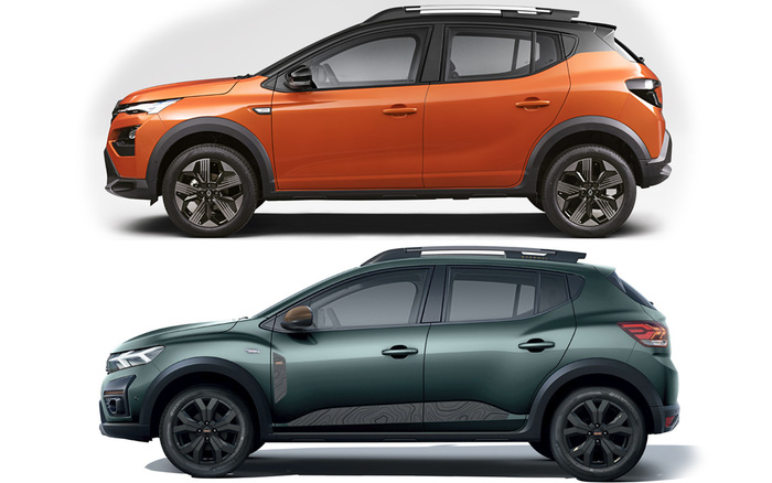 Вверху — Renault Kardian, внизу — Dacia Sandero Stepway
