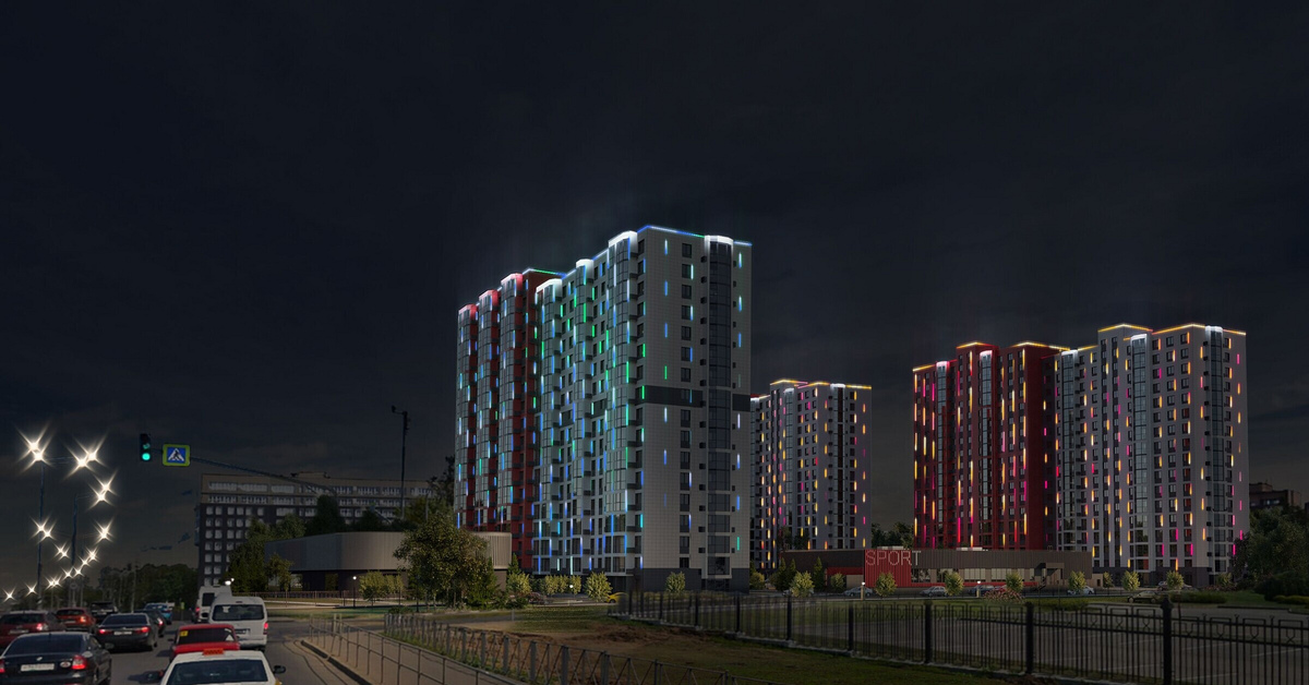 Освещение фасадов зданий | Пикабу