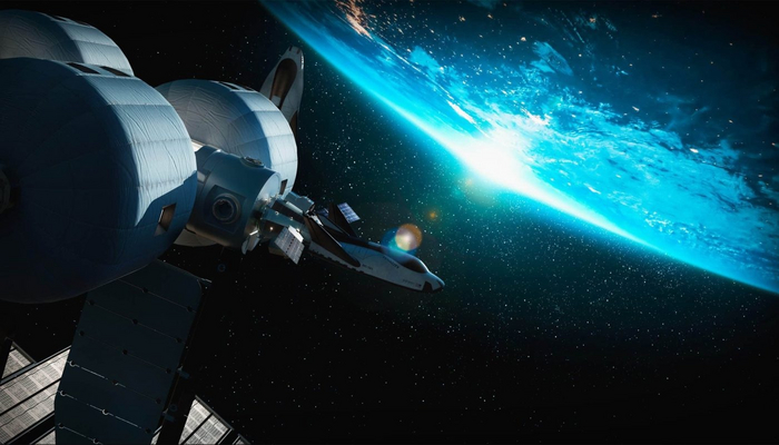 Корабли компании, пристыкованные к будущей станции Orbital Reef от Blue Origin, которая должна прийти на замену МКС в числе прочих