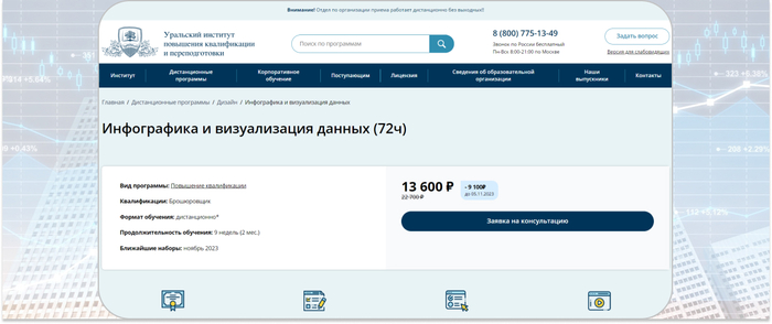 Уральский институт (АНО ДПО «УрИПКиП») — практический онлайн-курс по инфографике