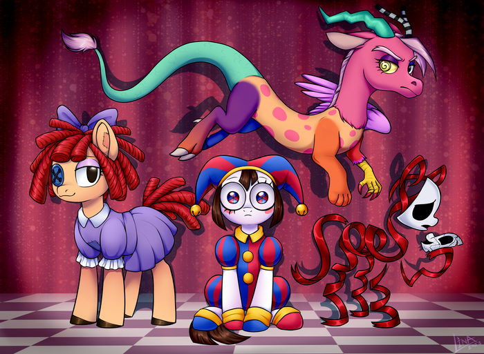   My Little Pony, , Ponyart, Pomni, The Amazing Digital Circus