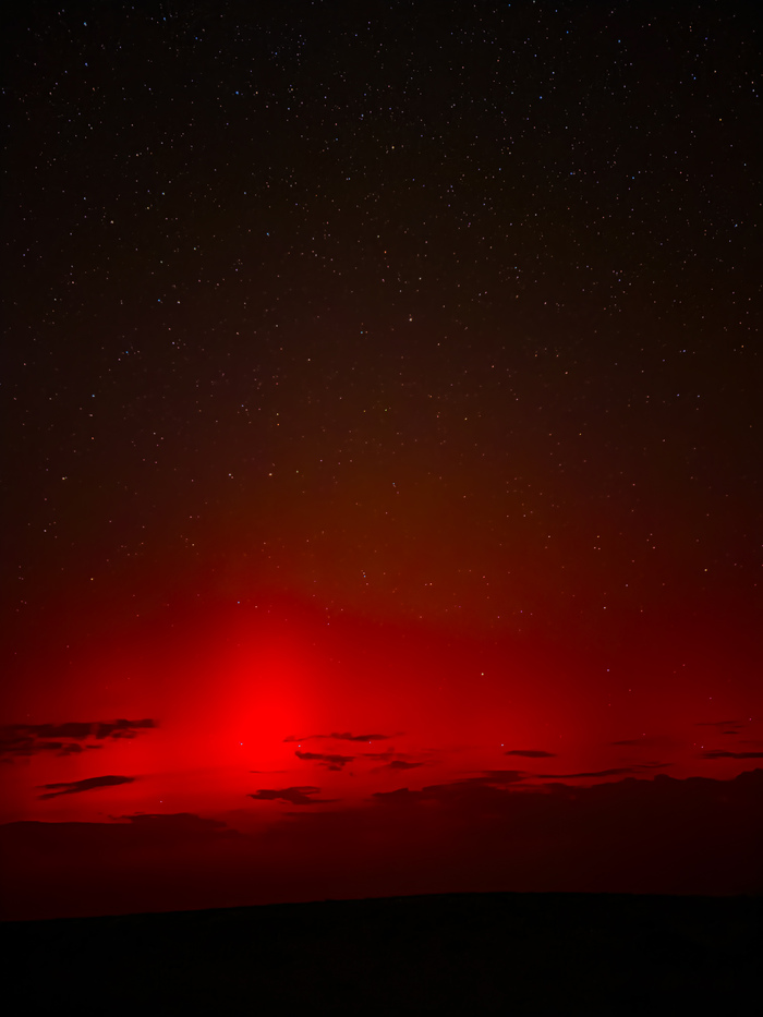Полярное сияние, южный Казахстан
