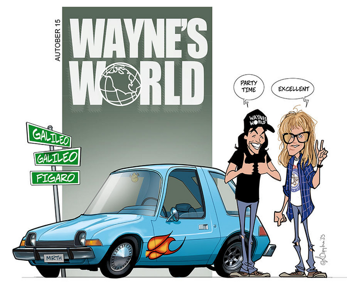 Garths 1976 AMC Pacer,   "Mirthmobile"  " ".