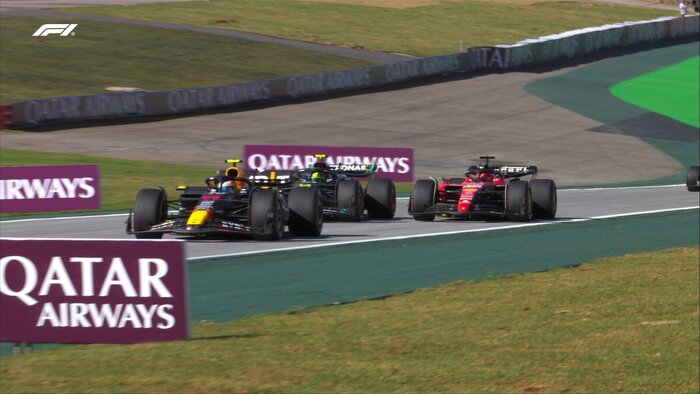 Перес, Хэмилтон и Леклер