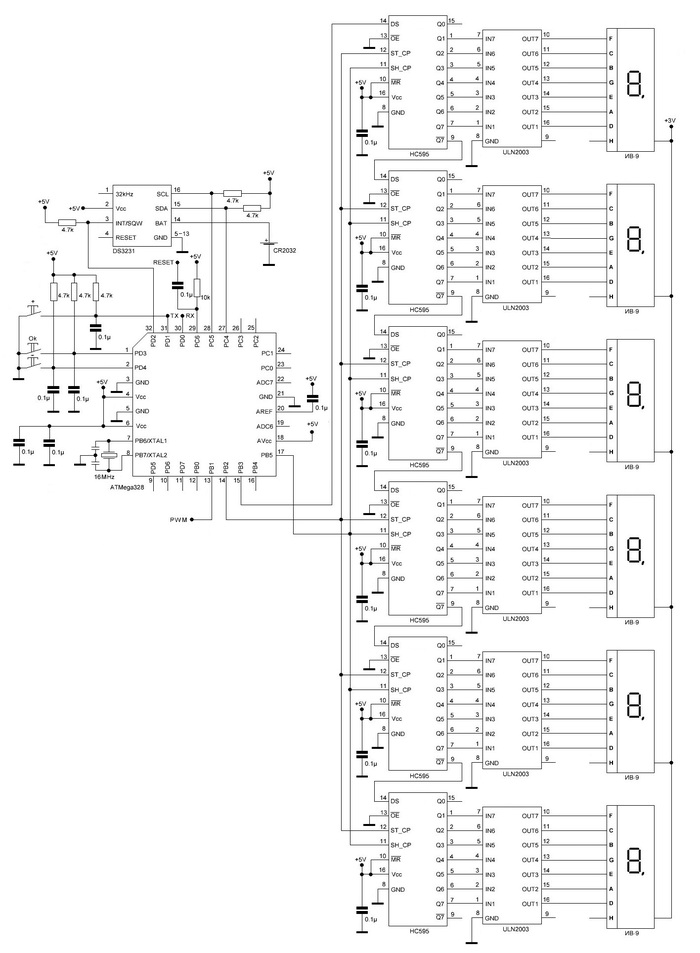 Часы на лампах ИВ-9 Arduino, Самоделки, Электроника, Часы, Подарки, Своими руками, Ламповые часы, Видео, YouTube, Длиннопост
