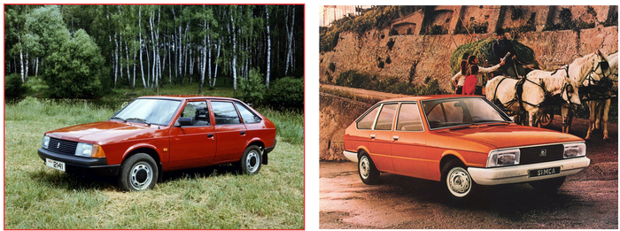 "Москвич-2141" и Simca 1307