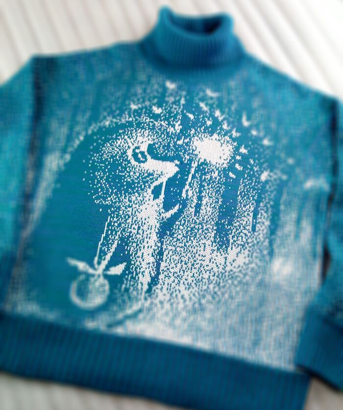 Свитер из хлопка, эластана.