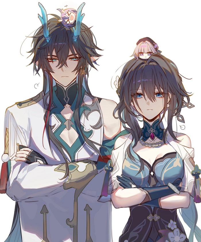     ? , Anime Art, Ruan Mei (Honkai: Star Rail), Honkai: Star Rail, Dan Heng (Honkai: Star Rail), Herta (Honkai: Star Rail), March 7th (Honkai: Star Rail), Twitter ()