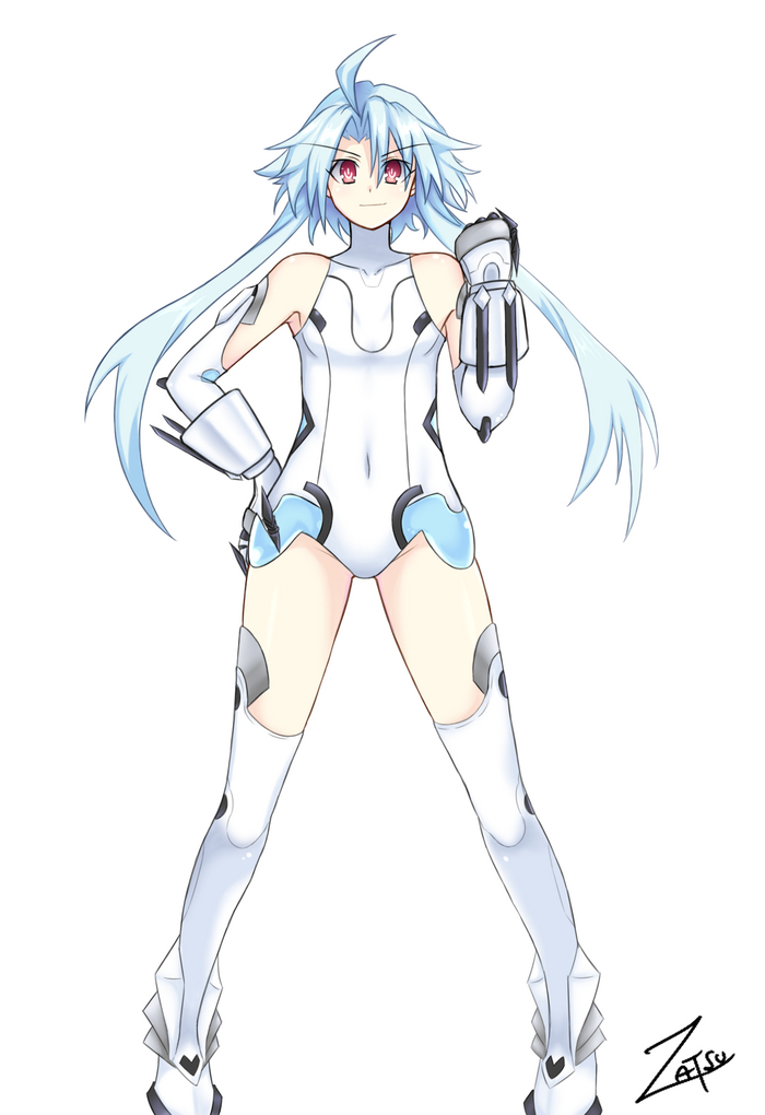 White Heart Anime Art, Hyperdimension Neptunia, Neptunia, Blanc, White Heart, Zatsu