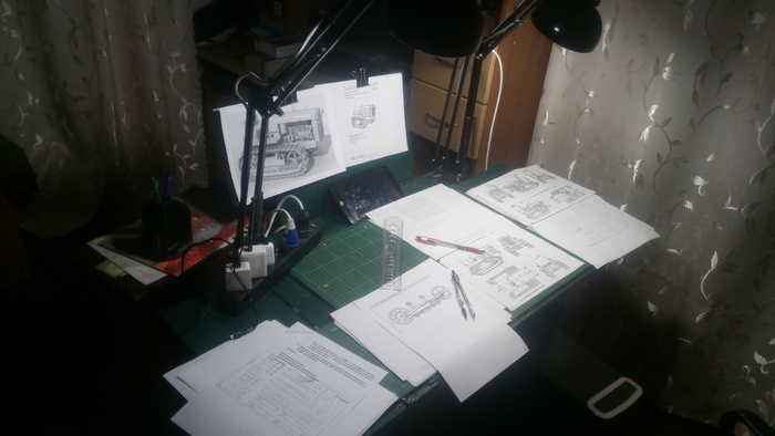 Процесс обмера, пересчета в 43 масштаб и нанесения размеров на схемы и чертежи