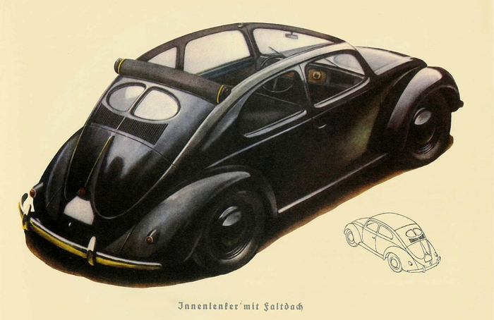 Среди модификаций предусматривалась и такая, Rolldach-limousine с брезентовым верхом-скаткой. В СССР подобную крышу метко прозвали «скальпом».