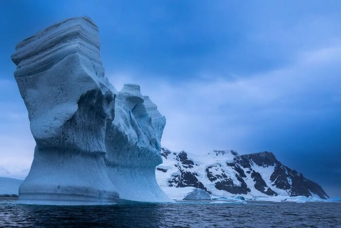 Ледяные монументы Айсберг, Лед, Антарктида, Дикая природа, Фотография