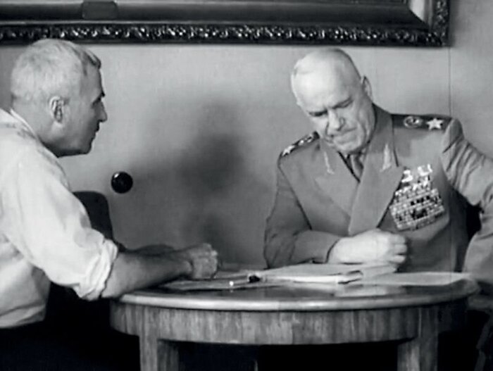 Константин Симонов и Георгий Жуков, 1966