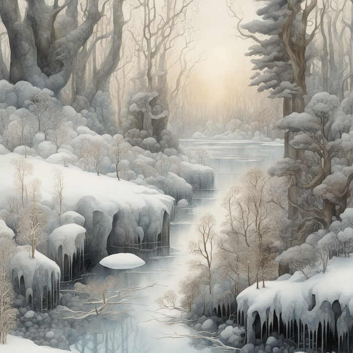 Зимой в лесу