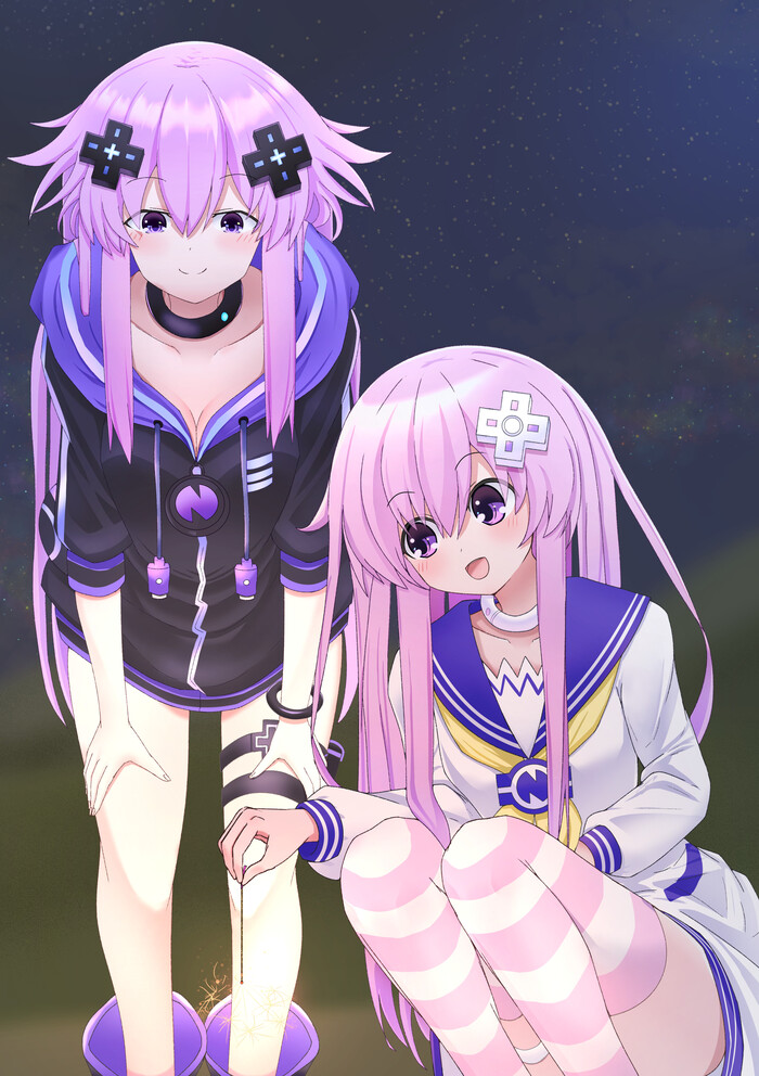 Adult Neptune & Nepgear Anime Art, Hyperdimension Neptunia, Neptunia, Neptune, Nepgear