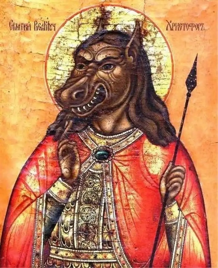 Святой Христофор Псеглавый — почему мученика изображали с головой собаки?