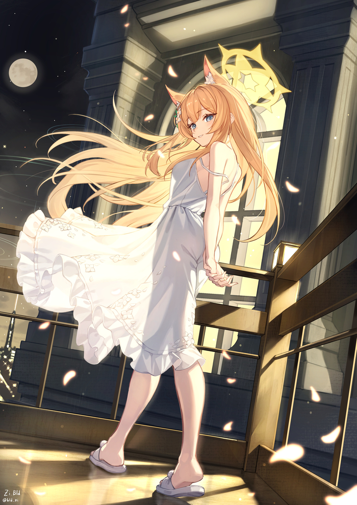     , Anime Art, Blue Archive, Iochi Mari, Animal Ears