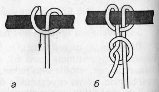 Вот и способ вязания вокруг опоры (с контрольным узлом)