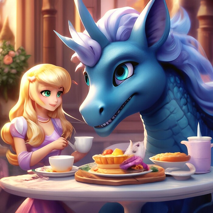 Dragon Luna and princess My Little Pony, , Luna,  , , , 