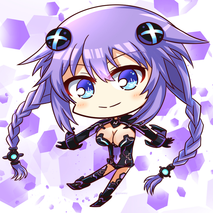 Purple Heart Anime Art, Hyperdimension Neptunia, Neptunia, Neptune, Purple Heart, Чиби