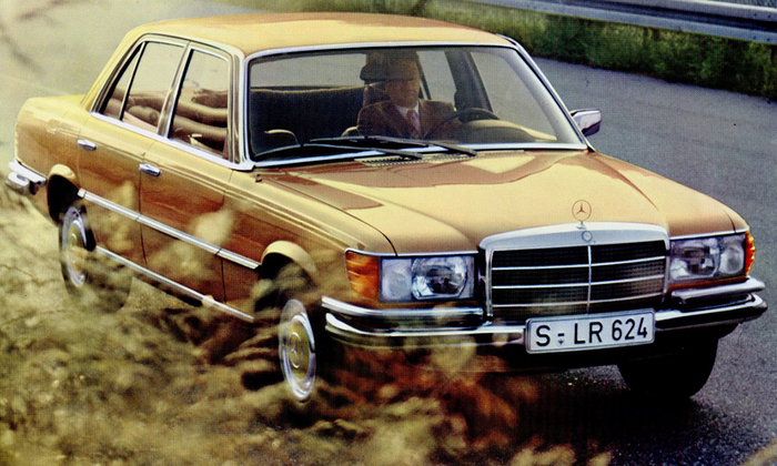 Mercedes-Benz ��������� W116 � 1973‑� ����� ���� ������� �� ������ �� ��������� ����, �� � ������.