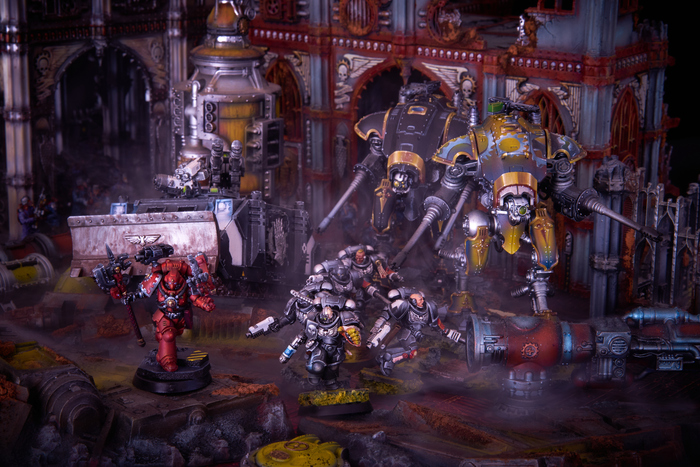 Brother Thagar, Lady D'arbanville, Lady Lotta-Querinna, Sgt. Harrat third assault squad