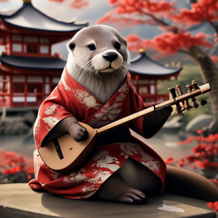 Выдры в кимоно, часть 3 Выдра, Кимоно, Арты нейросетей, Длиннопост