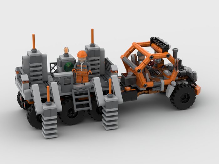 грузовой модуль - установка сейсмовибратора из игрушки про грязь, снег и грузовики