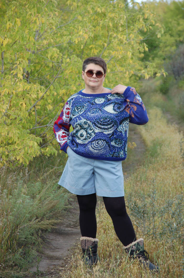 джемпер "глаза"